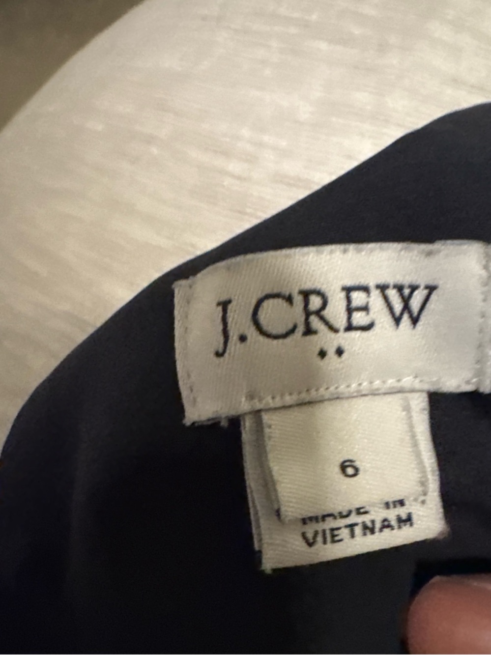 J.Crew Navy Scalloped Camisole Tank Top Size 6 Adjustable Straps Lined - Picture 4 of 8